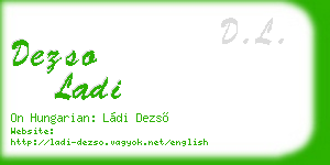 dezso ladi business card