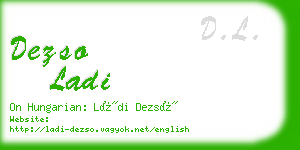 dezso ladi business card